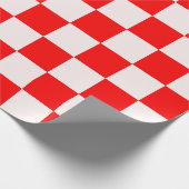 Papier Cadeau Motif À damiers rouge et blanc (Coin)