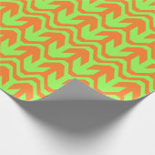 Papier Cadeau Motif à double flèche orange et vert (Coin)