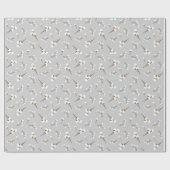 Papier Cadeau Motif à fleurs de coton (Plat)