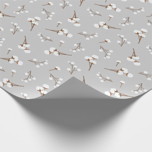 Papier Cadeau Motif à fleurs de coton (Coin)