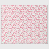 Papier Cadeau Motif à fleurs rose vif moderne (Plat)