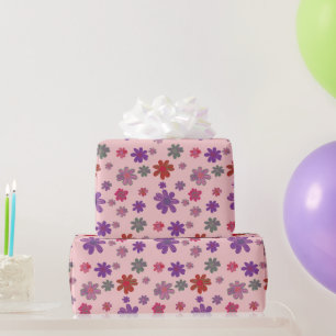 Papier Cadeau Motif à fleurs roses