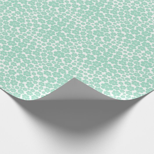 Papier Cadeau Motif à fleurs - Vert (Monnaie) (Coin)