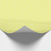 Papier Cadeau Motif à maille blanche sur jaune (Coin)