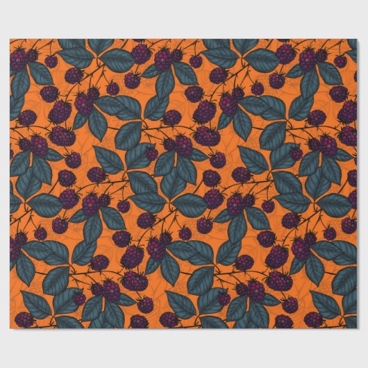 Papier Cadeau Motif à main Blackberry (Plat)