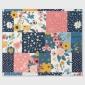 Papier Cadeau Motif à maquillage floral gras (Plat)