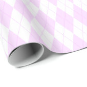 Papier Cadeau Motif à motifs de losanges de plaid de rose en (Coin rond)