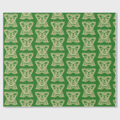 Papier Cadeau Motif à papillon celte en or complexe (Plat)