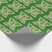 Papier Cadeau Motif à papillon celte en or complexe (Coin)