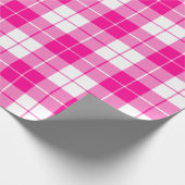 Papier Cadeau Motif à pâte blanche et rose chaud|Grand| (Coin)