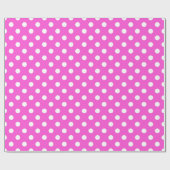 Papier Cadeau Motif à pointes polka extra large rose chaud (Plat)