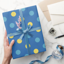 Motif à points bleu et jaune moderne