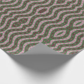 Papier Cadeau Motif à points de Polka de printemps rose magenta (Coin)