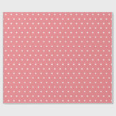 Papier Cadeau Motif à points polka rose et blanc (Plat)