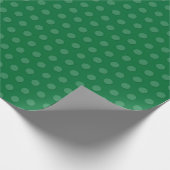 Papier Cadeau Motif à points Polka vert (Coin)