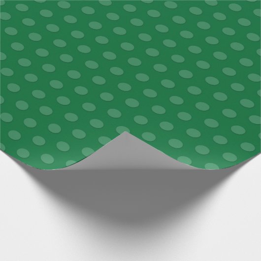 Papier Cadeau Motif à points Polka vert (Coin)