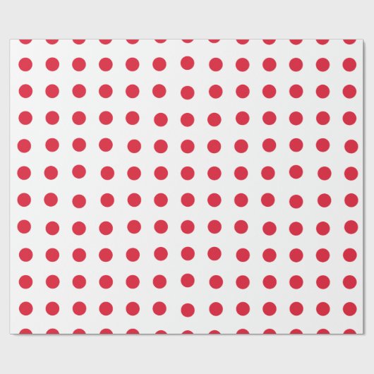 Papier Cadeau motif à points rouges (Plat)