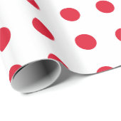 Papier Cadeau motif à points rouges (Coin rond)