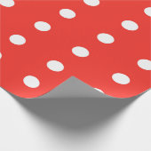 Papier Cadeau Motif à points rouges classique (Coin)