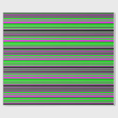Papier Cadeau Motif à rayures couleur noir rose chaud (Plat)