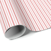 Papier Cadeau Motif à rayures fines de bonbon en rose et rouge f (Coin rond)