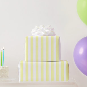 Papier Cadeau Motif à rayures jaunes pastel classique féminin pr