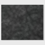 Papier Cadeau Motif à rayures noir et parties scintillant (Plat)