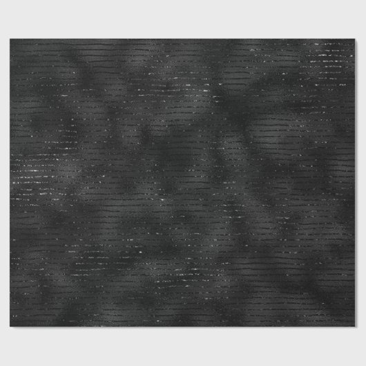 Papier Cadeau Motif à rayures noir et parties scintillant (Plat)