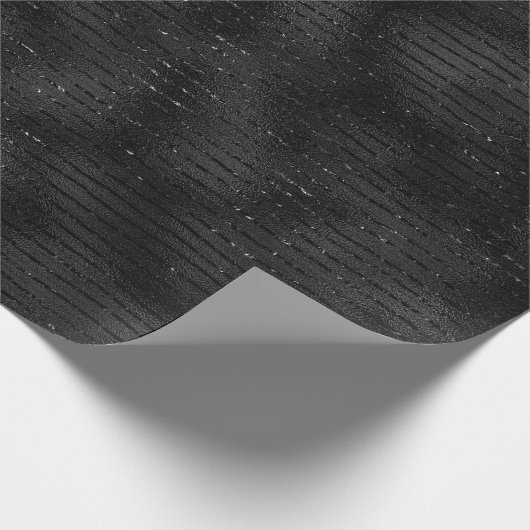 Papier Cadeau Motif à rayures noir et parties scintillant (Coin)
