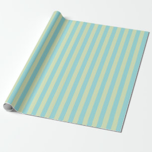 Papier Cadeau Motif à rayures pastel doux - Crème de citron vert