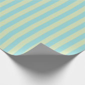 Papier Cadeau Motif à rayures pastel doux - Crème de citron vert (Coin)