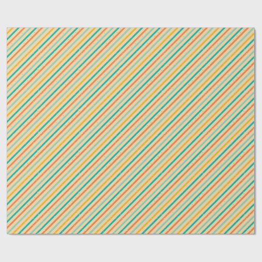 Papier Cadeau Motif à rayures rétro (Plat)