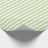 Papier Cadeau Motif à rayures vert et blanc (Coin)