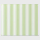 Papier Cadeau Motif à rayures vert et blanc (Plat)