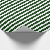 Papier Cadeau Motif à rayures vert et blanc (Coin)