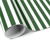 Papier Cadeau Motif à rayures vert et blanc (Coin rond)
