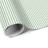 Papier Cadeau Motif à rayures vert et blanc été (Coin rond)