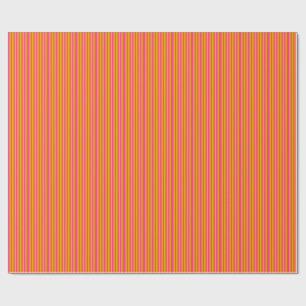 Papier Cadeau Motif à rayures verticales rose et orange