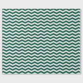 Papier Cadeau Motif à rayures zig zag Chevron vert sarcelle (Plat)