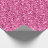 Papier Cadeau Motif à tissage Carré rose chaud (Coin)