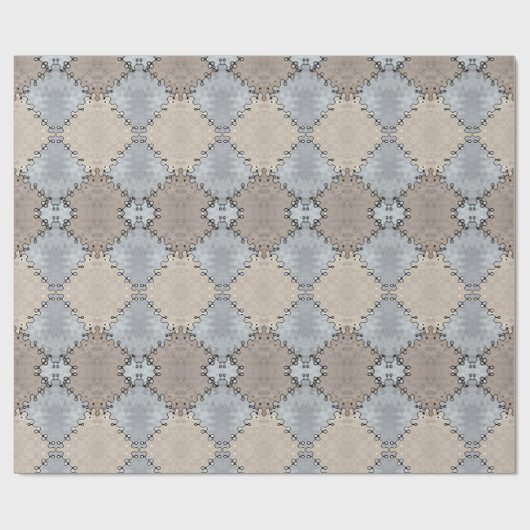 Papier Cadeau Motif à tonalité terre coupée (Plat)