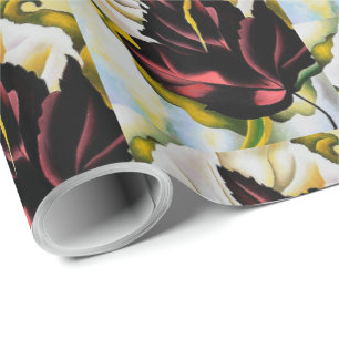 Papier Cadeau Motif à vie des Feuilles Georgia O'Keefe