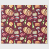 Papier Cadeau Motif à vin (Plat)