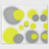 Papier Cadeau Motif Abstrait Art jaune gris blanc (Plat)