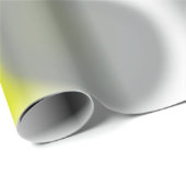 Papier Cadeau Motif Abstrait Art jaune gris blanc (Coin rond)