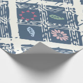 Papier Cadeau Motif Abstrait Bleu (Coin)