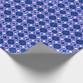 Papier Cadeau Motif Abstrait Bleu (Coin)