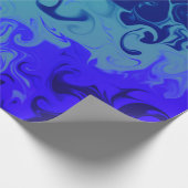 Papier Cadeau Motif Abstrait bleu vert orange rose (Coin)