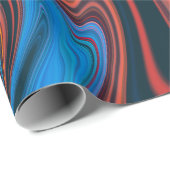 Papier Cadeau Motif Abstrait Bright Orange (Coin rond)