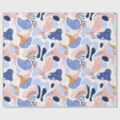 Papier Cadeau Motif Abstrait coloré (Plat)